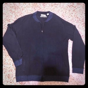 Calvin Klein zip up merino wool sweater